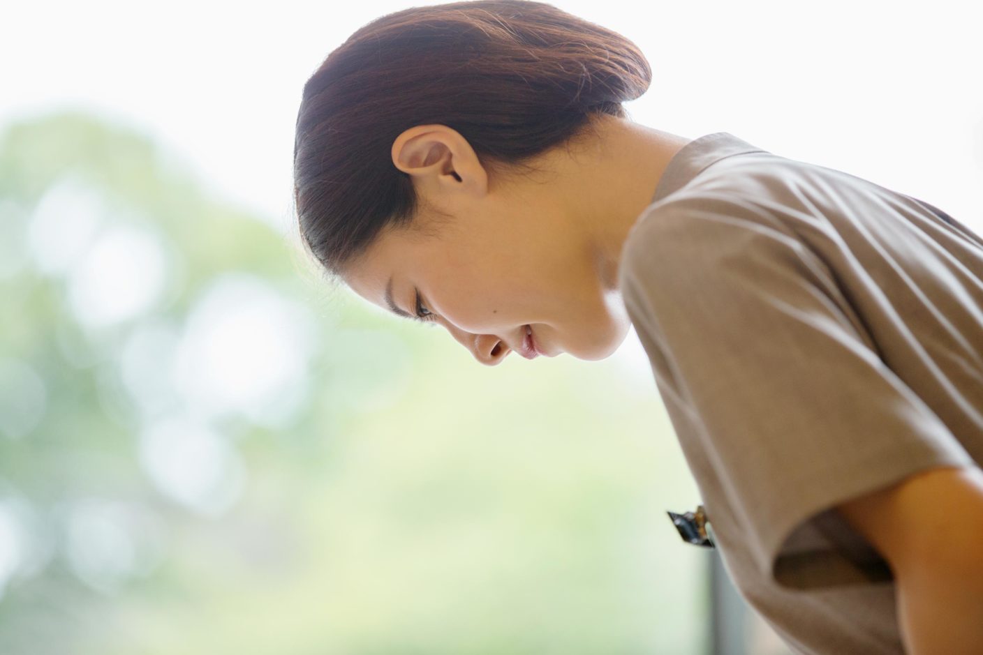 Woman Bowing