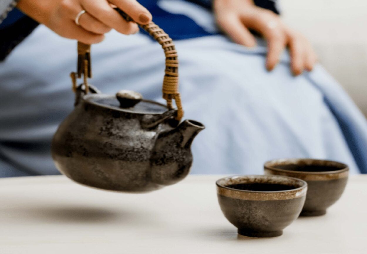 Pouring tea